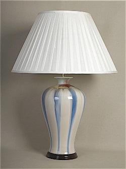 ALEXANDERS CARAMEL/BLUE MEI PING LAMP, LUTE LAMP OR URN LAMP